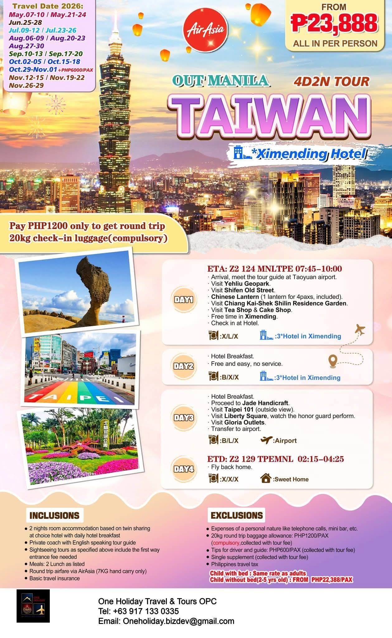 Taiwan 4D2N 